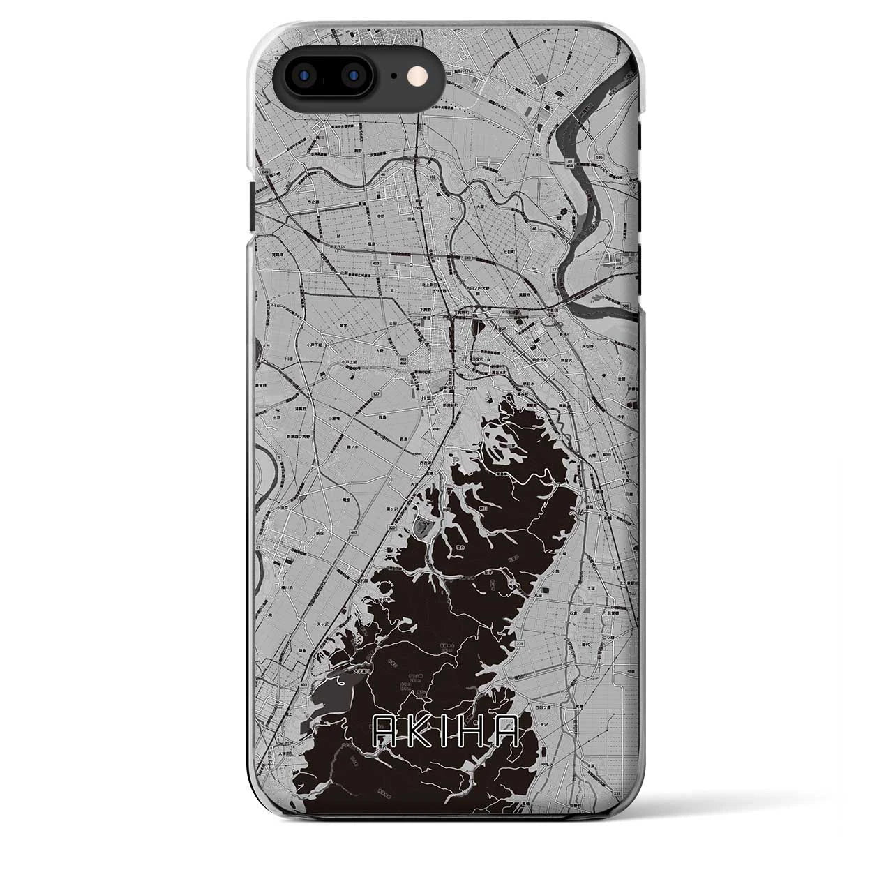 【秋葉（新潟県）】地図柄iPhoneケース（クリアタイプ）