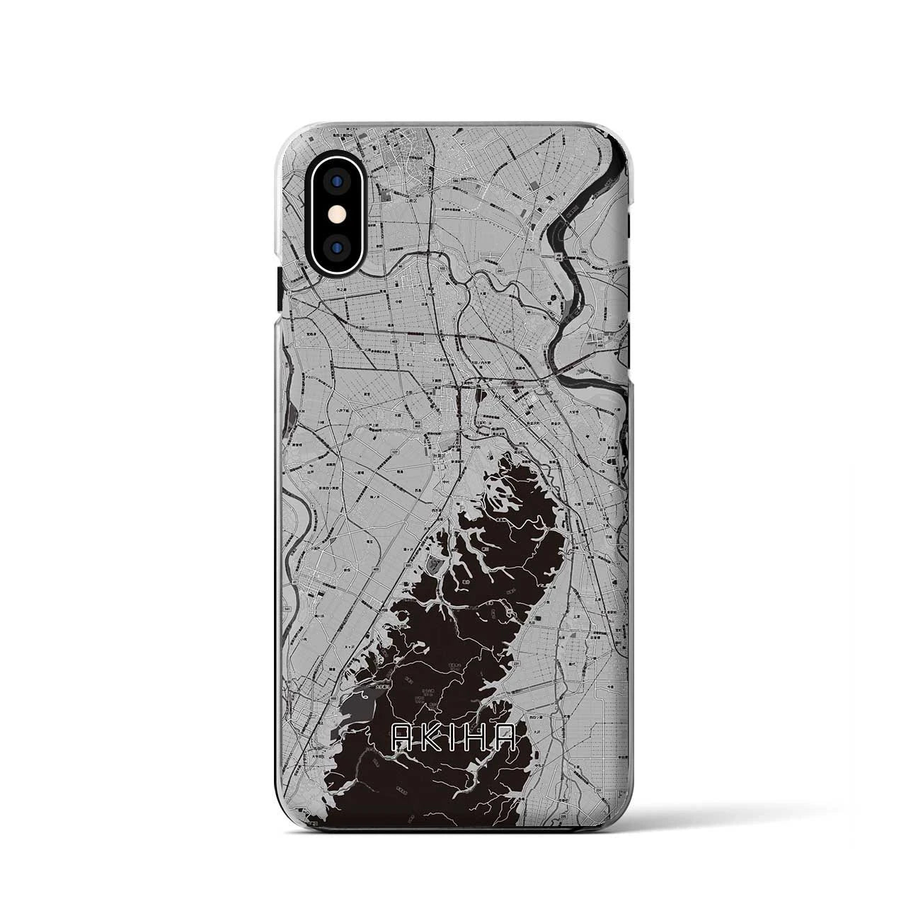 【秋葉（新潟県）】地図柄iPhoneケース（クリアタイプ）