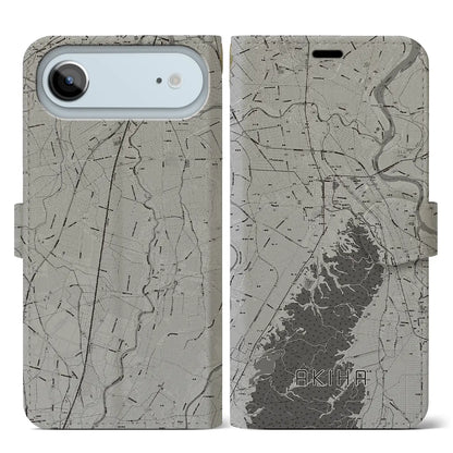 【秋葉（新潟県）】地図柄iPhoneケース（手帳タイプ）