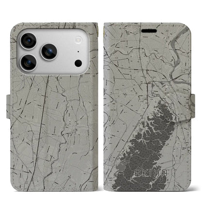 【秋葉（新潟県）】地図柄iPhoneケース（手帳タイプ）