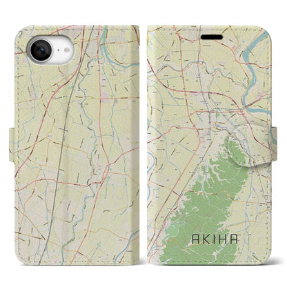 【秋葉（新潟県）】地図柄iPhoneケース（手帳タイプ）