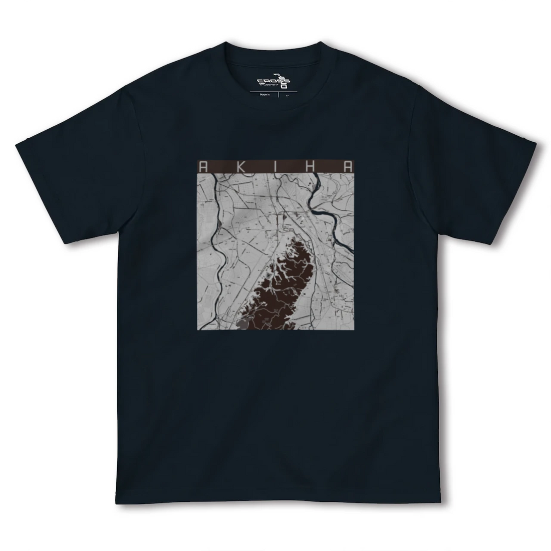 【秋葉(新潟県)】地図柄ヘビーウェイトTシャツ