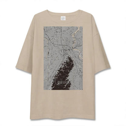 【秋葉（新潟県）】地図柄ビッグシルエットTシャツ