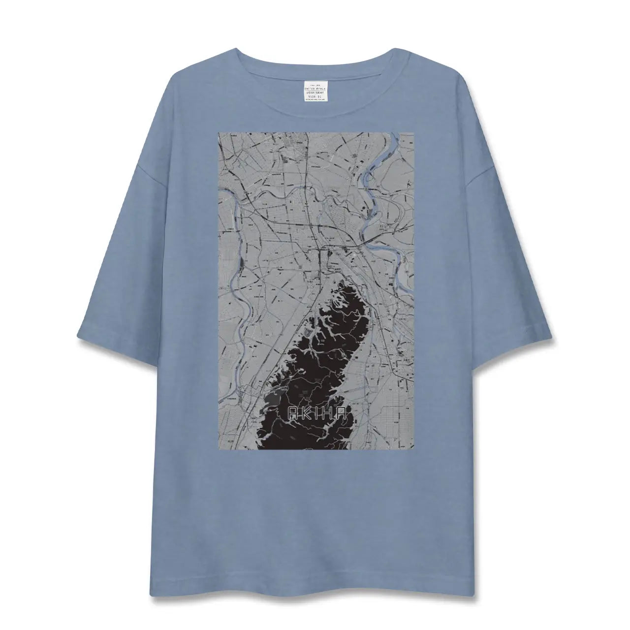 【秋葉（新潟県）】地図柄ビッグシルエットTシャツ