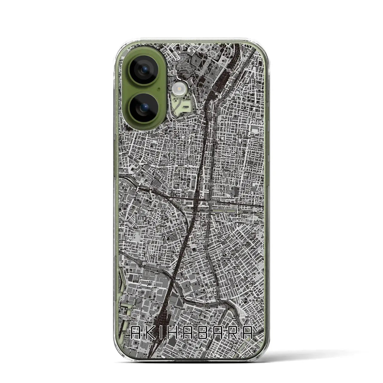 【秋葉原（東京都）】地図柄iPhoneケース（クリアタイプ）