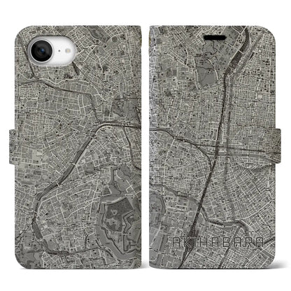 【秋葉原（東京都）】地図柄iPhoneケース（手帳タイプ）