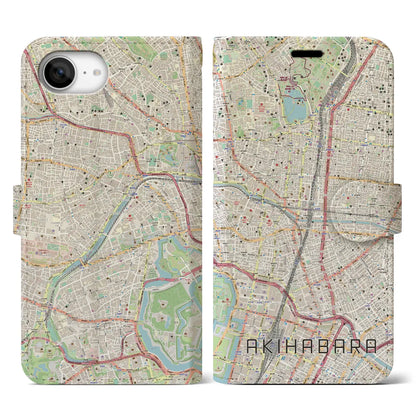 【秋葉原（東京都）】地図柄iPhoneケース（手帳タイプ）