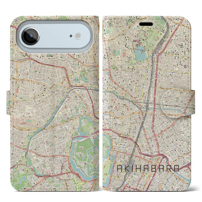 【秋葉原（東京都）】地図柄iPhoneケース（手帳タイプ）