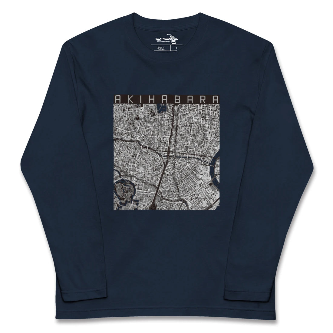 【秋葉原（東京都）】地図柄ロングスリーブTシャツ