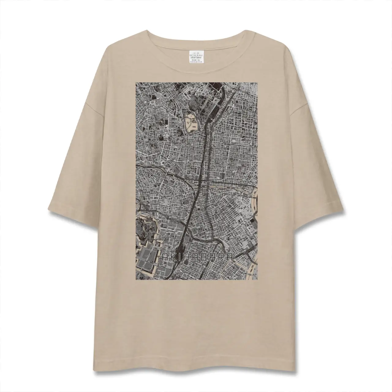 【秋葉原（東京都）】地図柄ビッグシルエットTシャツ