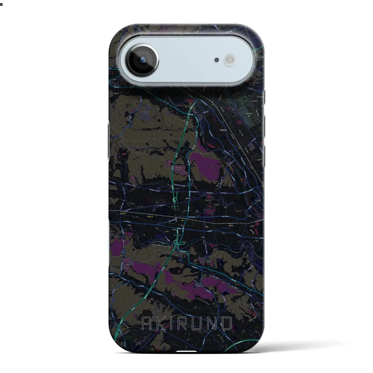 【あきる野（東京都）】地図柄iPhoneケース（バックカバータイプ）