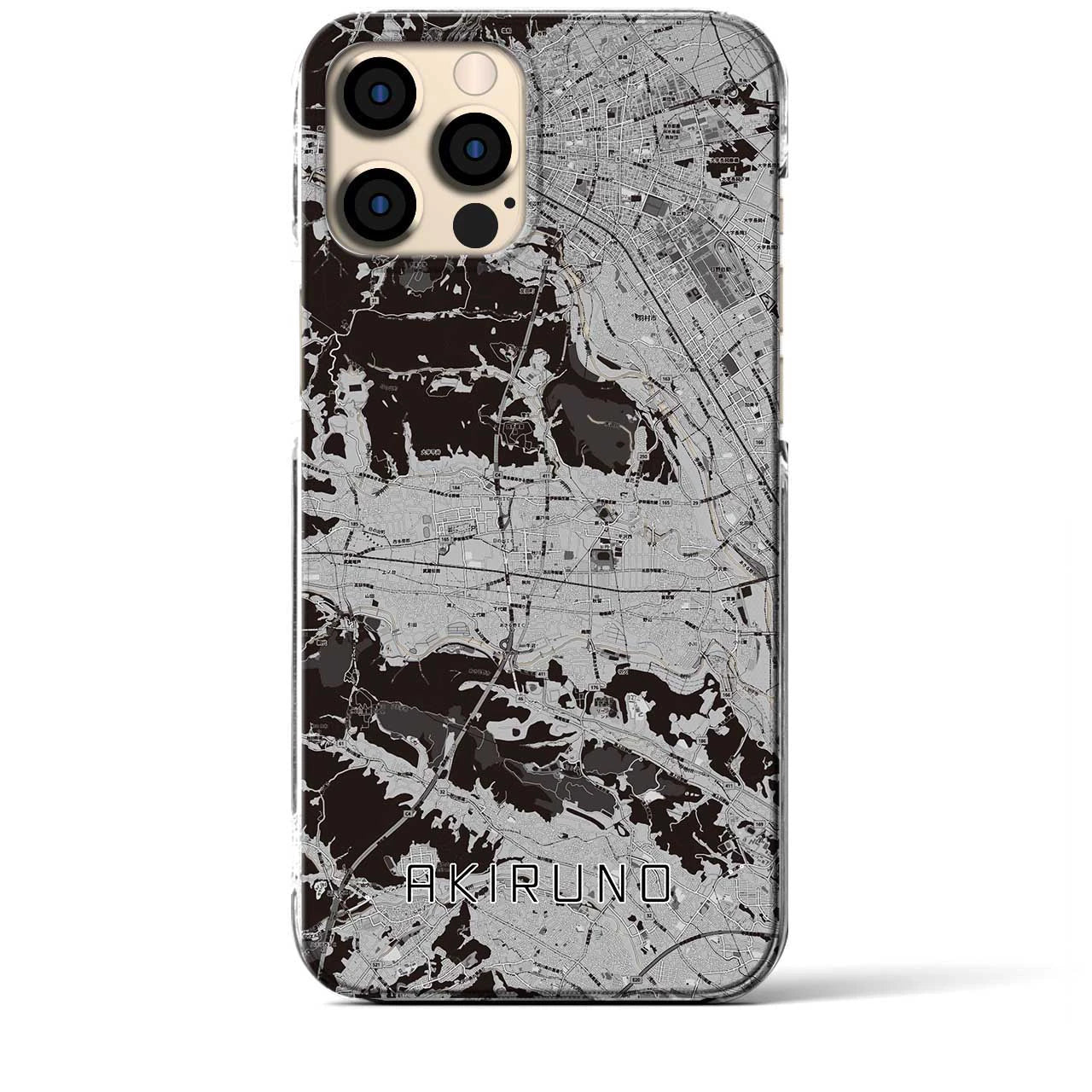 【あきる野（東京都）】地図柄iPhoneケース（クリアタイプ）
