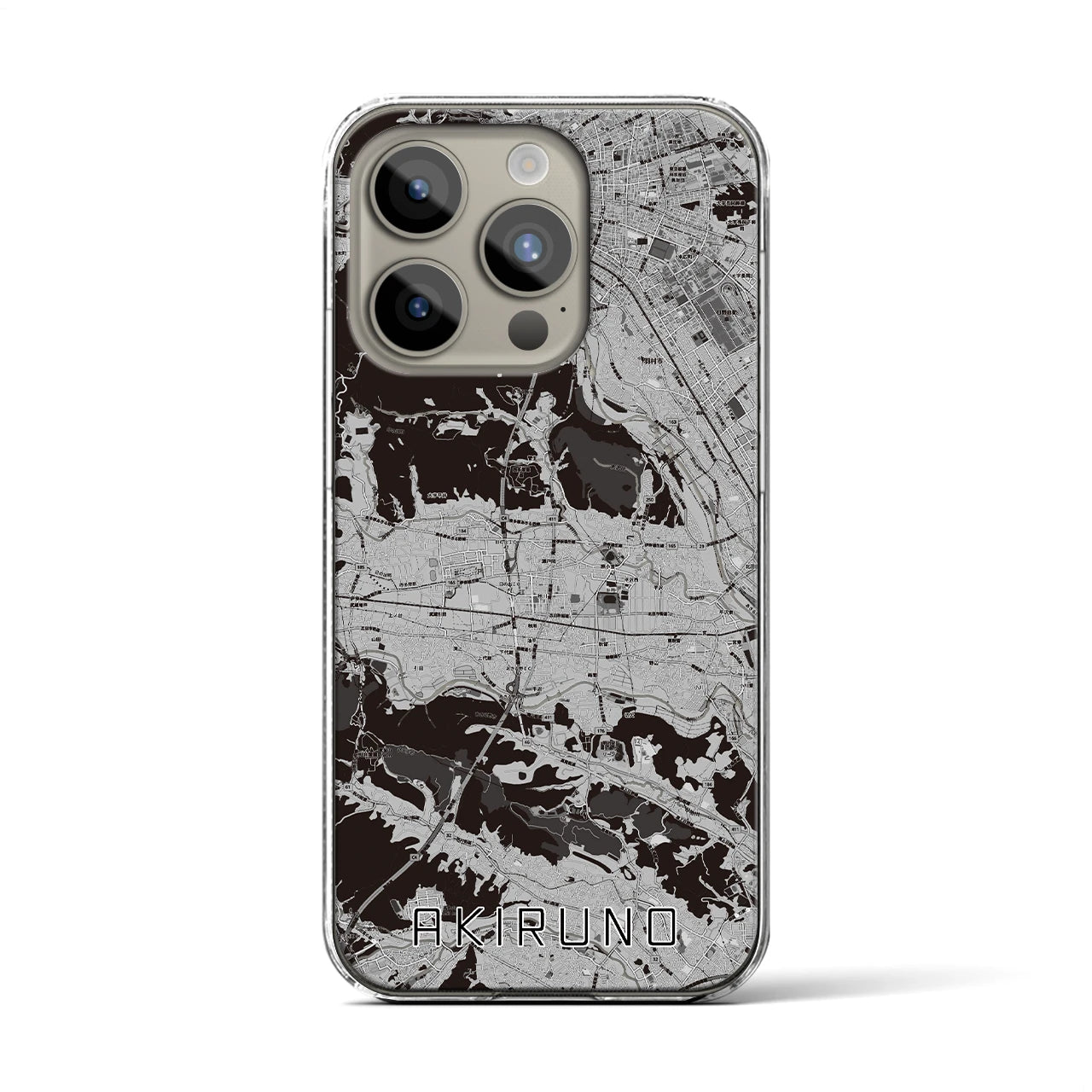【あきる野（東京都）】地図柄iPhoneケース（クリアタイプ）