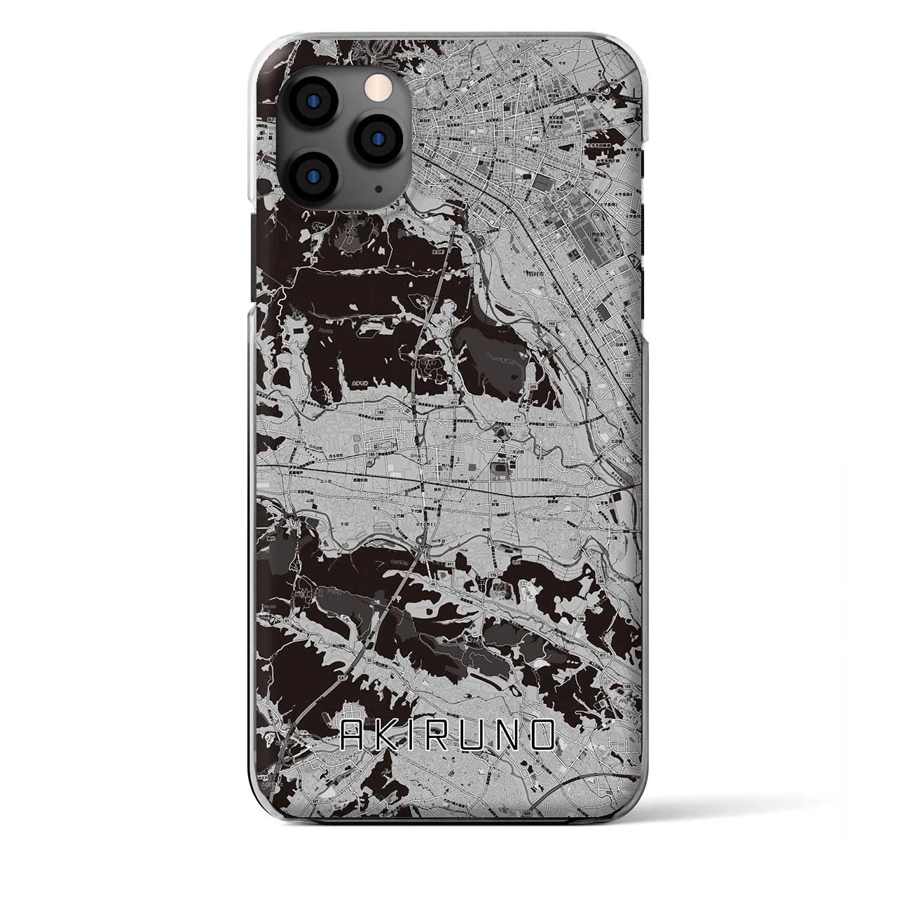 【あきる野（東京都）】地図柄iPhoneケース（クリアタイプ）
