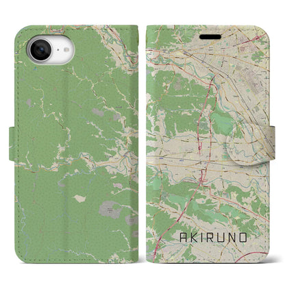 【あきる野（東京都）】地図柄iPhoneケース（手帳タイプ）