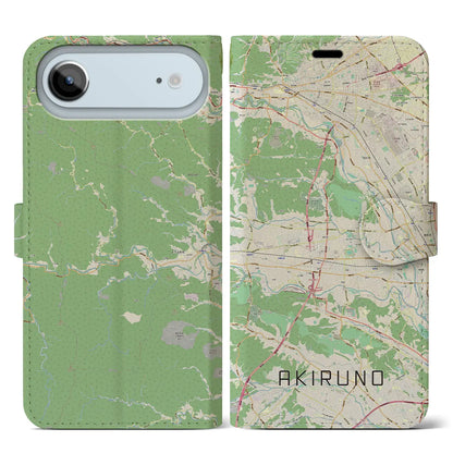【あきる野（東京都）】地図柄iPhoneケース（手帳タイプ）