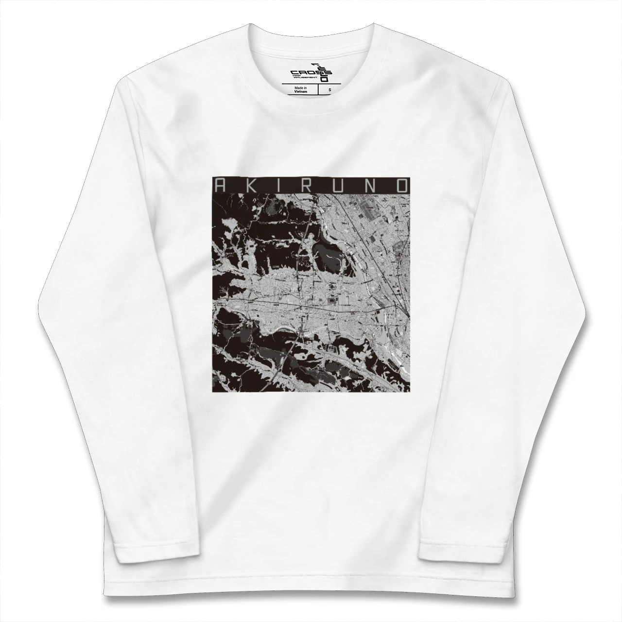 【あきる野（東京都）】地図柄ロングスリーブTシャツ