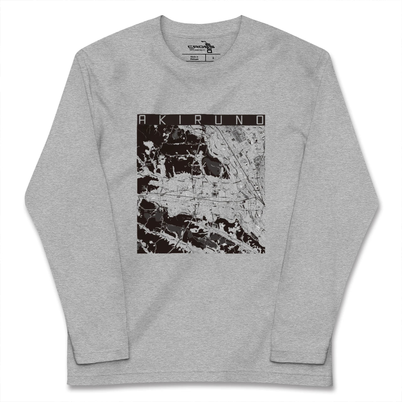 【あきる野（東京都）】地図柄ロングスリーブTシャツ