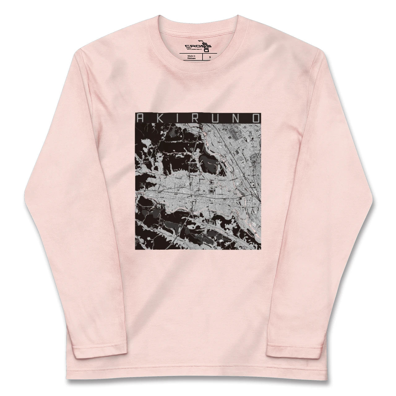 【あきる野（東京都）】地図柄ロングスリーブTシャツ