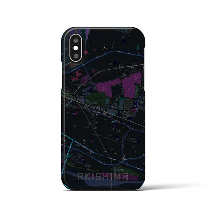 【昭島（東京都）】地図柄iPhoneケース（バックカバータイプ）