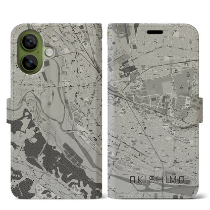 【昭島（東京都）】地図柄iPhoneケース（手帳タイプ）