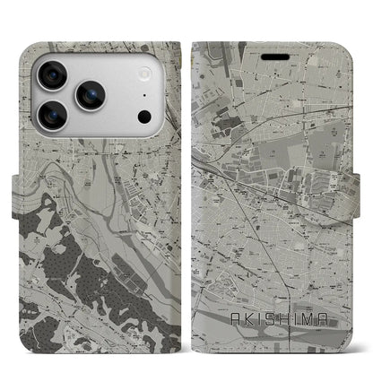 【昭島（東京都）】地図柄iPhoneケース（手帳タイプ）