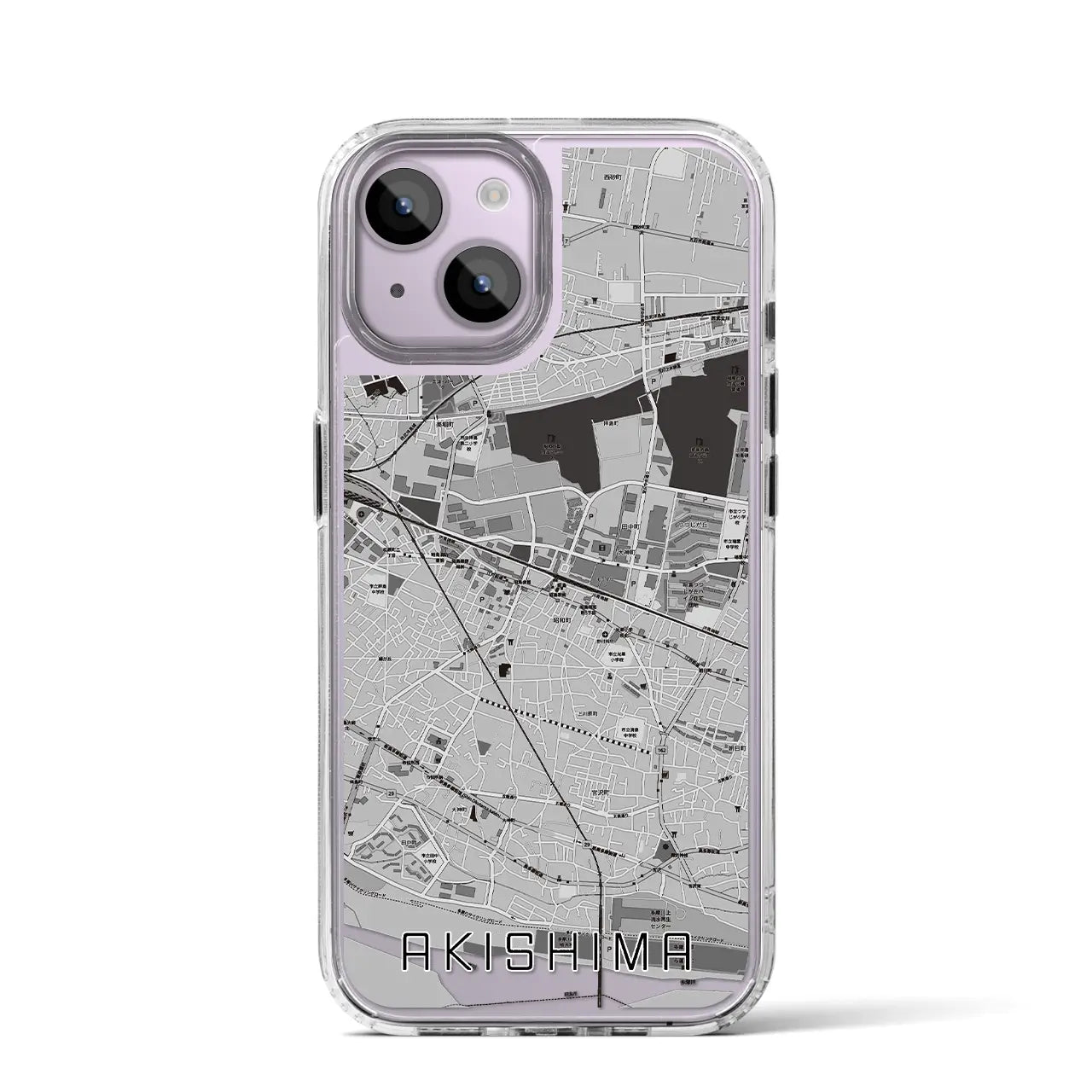 【昭島（東京都）】地図柄iPhoneケース（MagSafeタイプ）