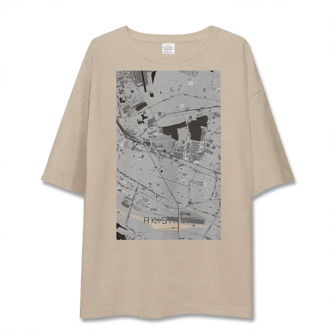 【昭島（東京都）】地図柄ビッグシルエットTシャツ