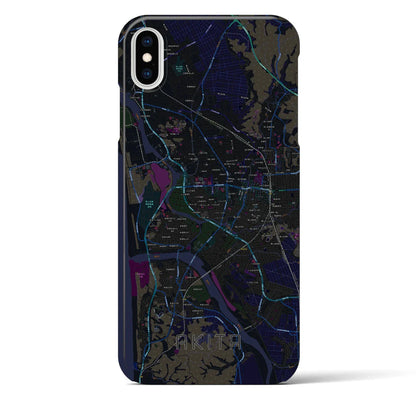 【秋田（秋田県）】地図柄iPhoneケース（バックカバータイプ）