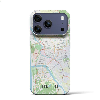 【秋田（秋田県）】地図柄iPhoneケース（バックカバータイプ）