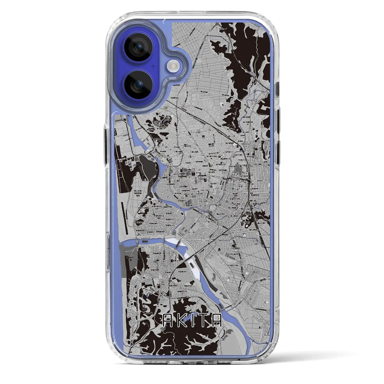 【秋田（秋田県）】地図柄iPhoneケース（MagSafeタイプ）