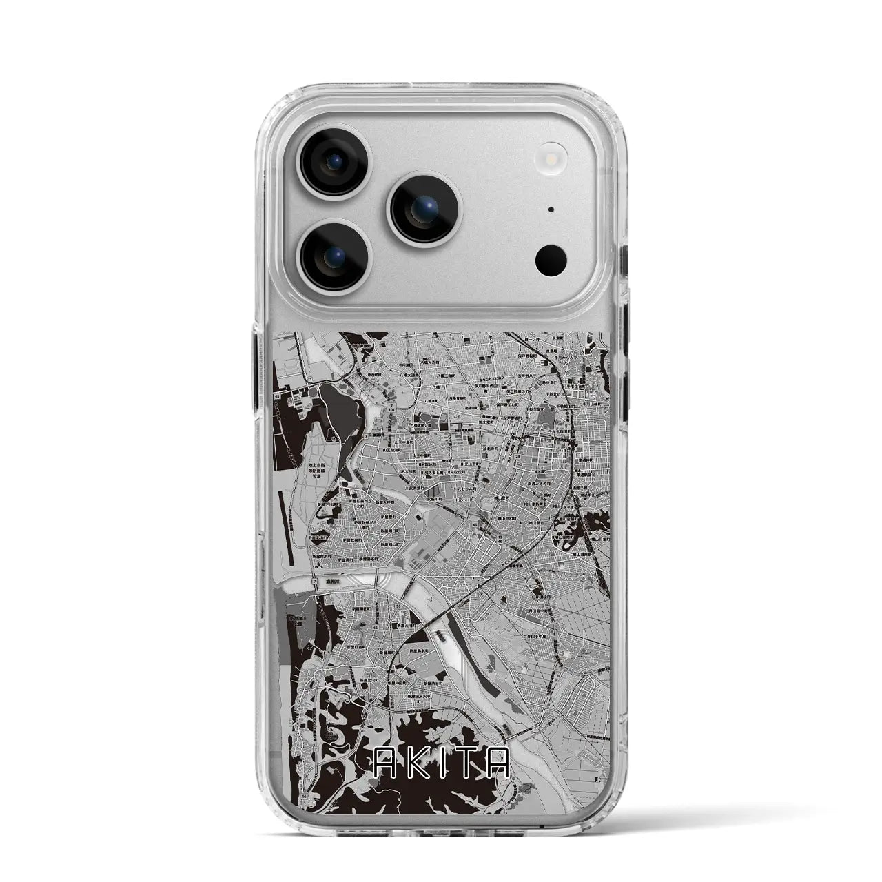 【秋田（秋田県）】地図柄iPhoneケース（MagSafeタイプ）