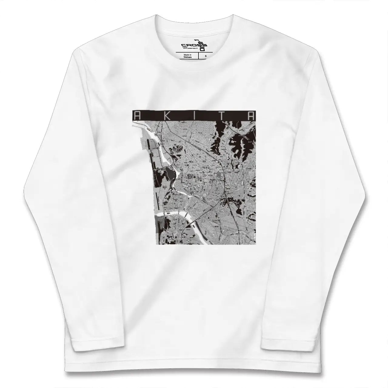【秋田（秋田県）】地図柄ロングスリーブTシャツ