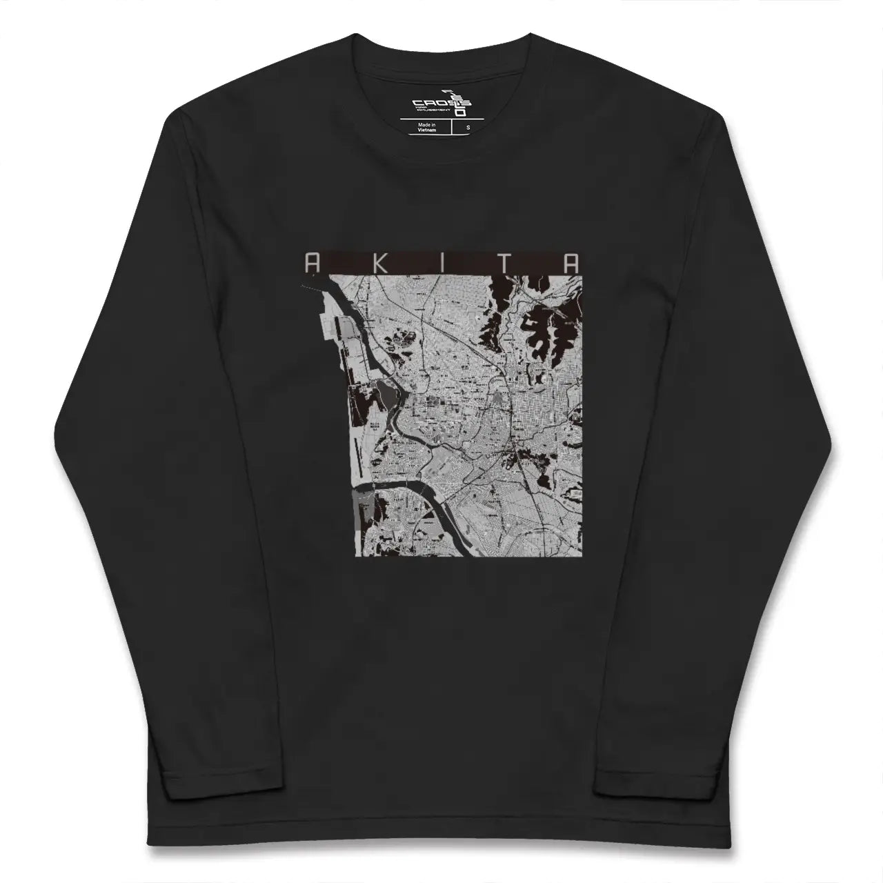 【秋田（秋田県）】地図柄ロングスリーブTシャツ