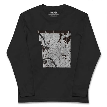 【秋田（秋田県）】地図柄ロングスリーブTシャツ