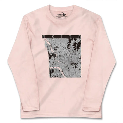 【秋田（秋田県）】地図柄ロングスリーブTシャツ