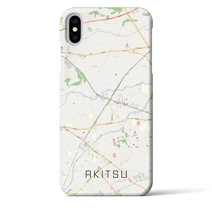 【秋津（東京都）】地図柄iPhoneケース（バックカバータイプ）