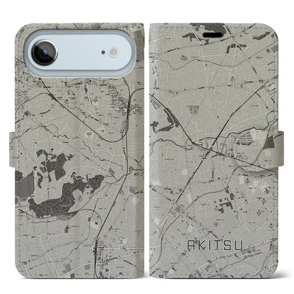 【秋津（東京都）】地図柄iPhoneケース（手帳タイプ）