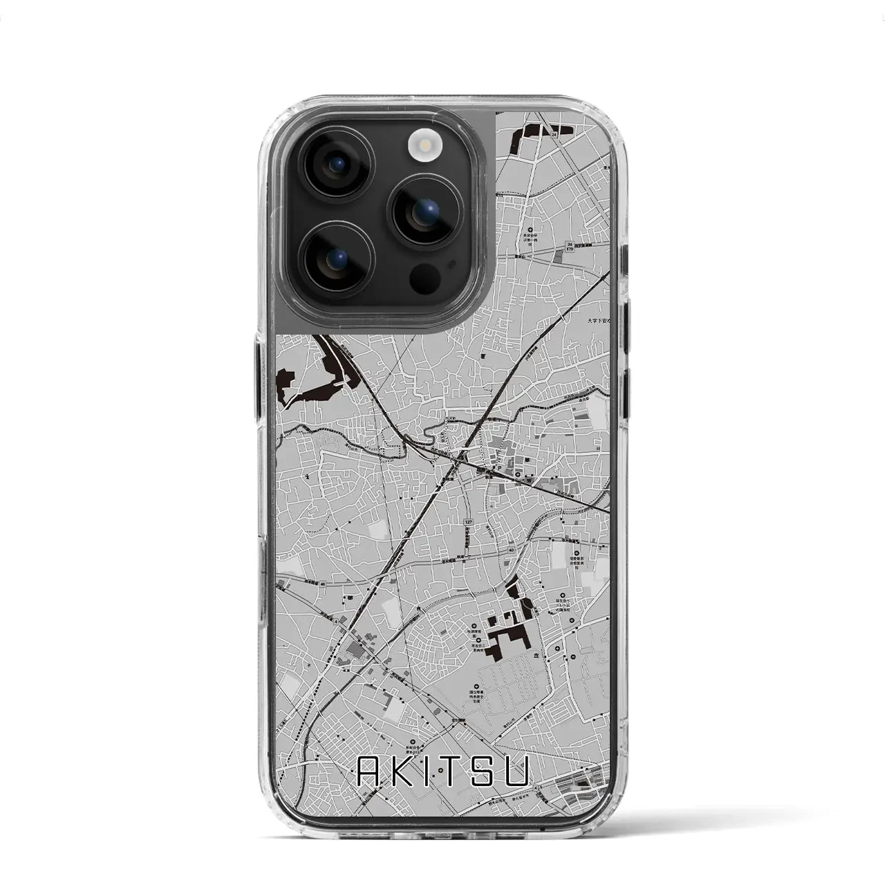 【秋津（東京都）】地図柄iPhoneケース（MagSafeタイプ）