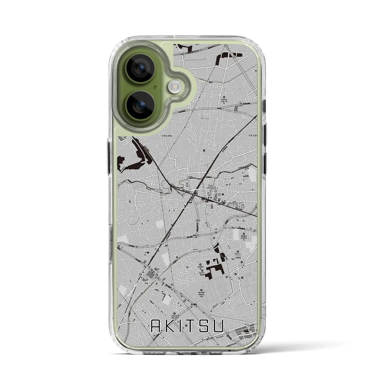 【秋津（東京都）】地図柄iPhoneケース（MagSafeタイプ）