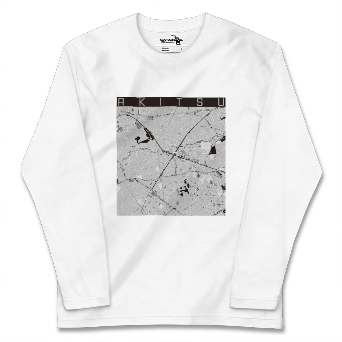 【秋津(東京都)】地図柄ロングスリーブTシャツ