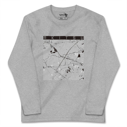 【秋津（東京都）】地図柄ロングスリーブTシャツ