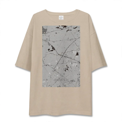 【秋津（東京都）】地図柄ビッグシルエットTシャツ
