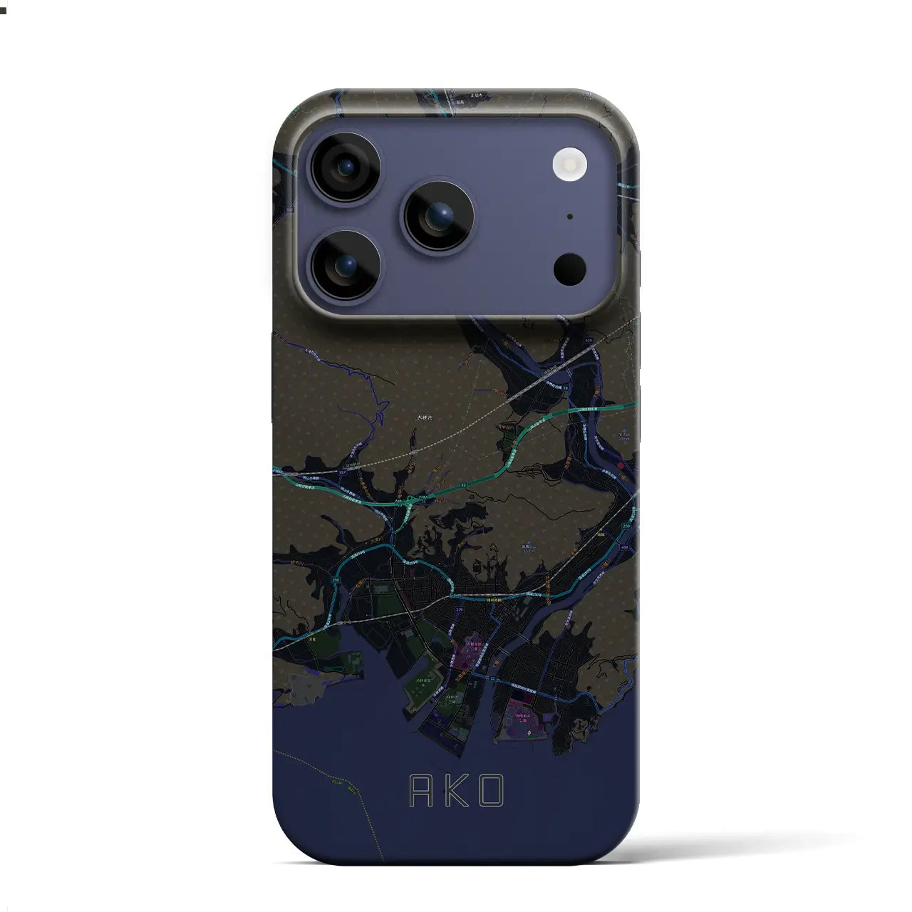 【赤穂（兵庫県）】地図柄iPhoneケース（バックカバータイプ）