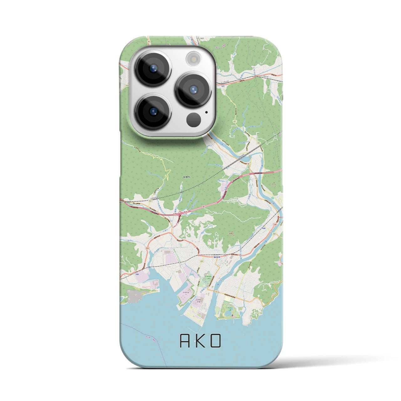 【赤穂（兵庫県）】地図柄iPhoneケース（バックカバータイプ）