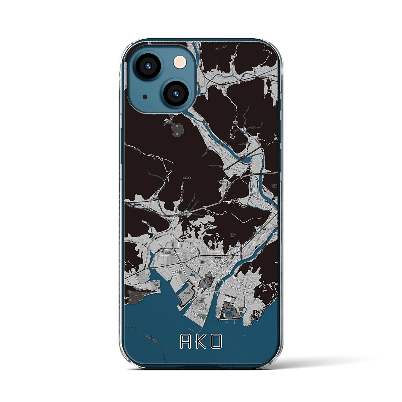 【赤穂（兵庫県）】地図柄iPhoneケース（クリアタイプ）