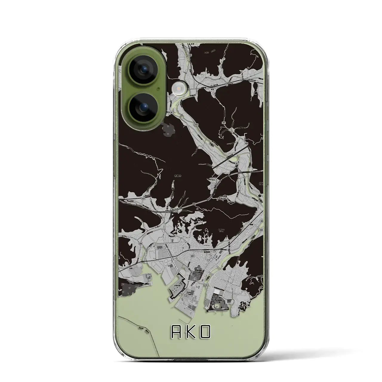 【赤穂（兵庫県）】地図柄iPhoneケース（クリアタイプ）