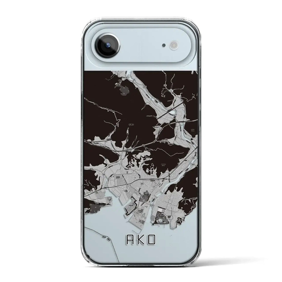 【赤穂（兵庫県）】地図柄iPhoneケース（クリアタイプ）モノトーン・iPhone 17 Pro Max 用