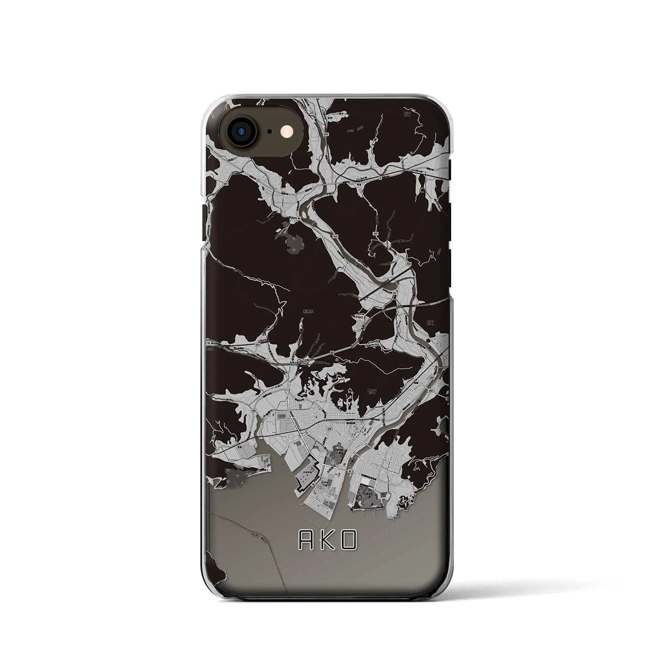 【赤穂（兵庫県）】地図柄iPhoneケース（クリアタイプ）