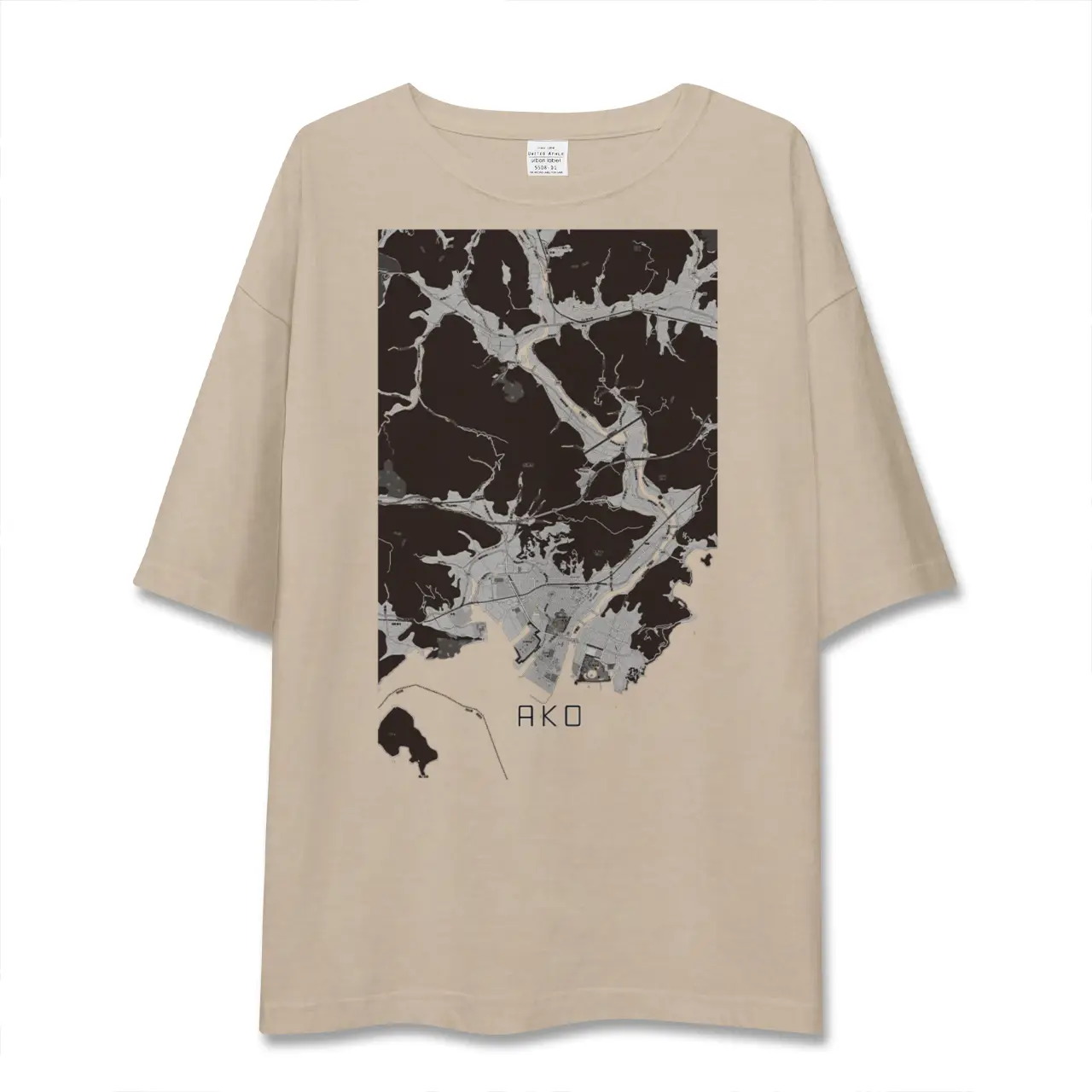 【赤穂（兵庫県）】地図柄ビッグシルエットTシャツ